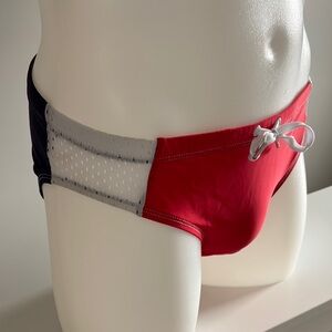 Andrew Christian red and blue sexy swimsuit